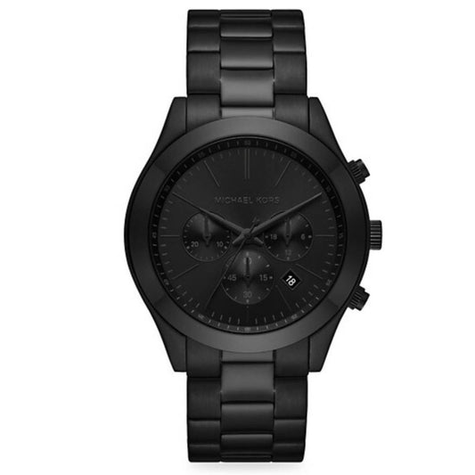 MICHAEL KORS Men's Slim Runway Black Stainless Steel Bracelet Watch, 44mm