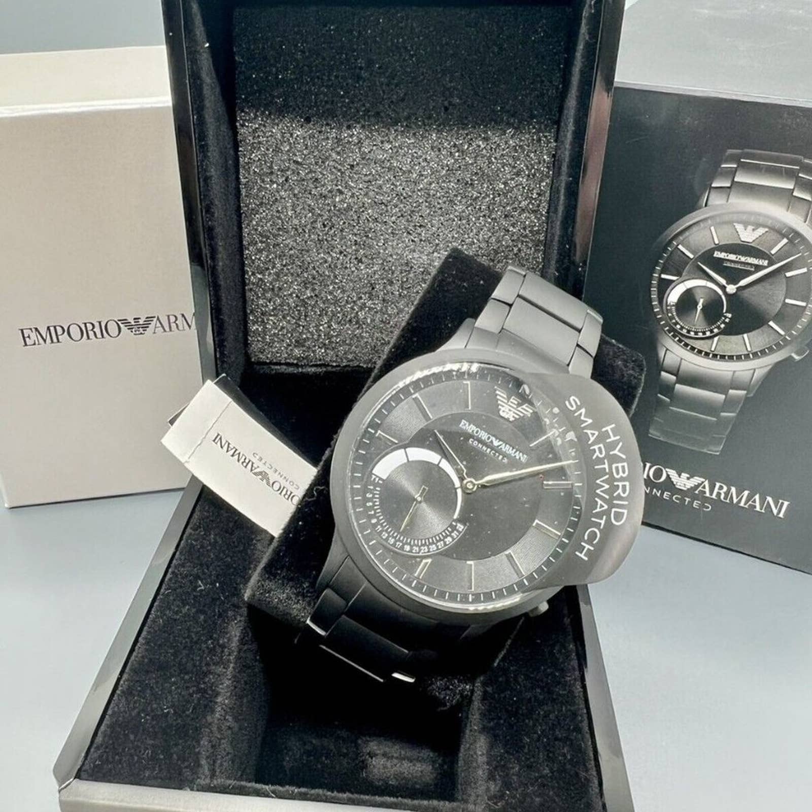 Emporio Armani ART3001 Stainless Steel Hybrid Smartwatch Fashionable Collection Co