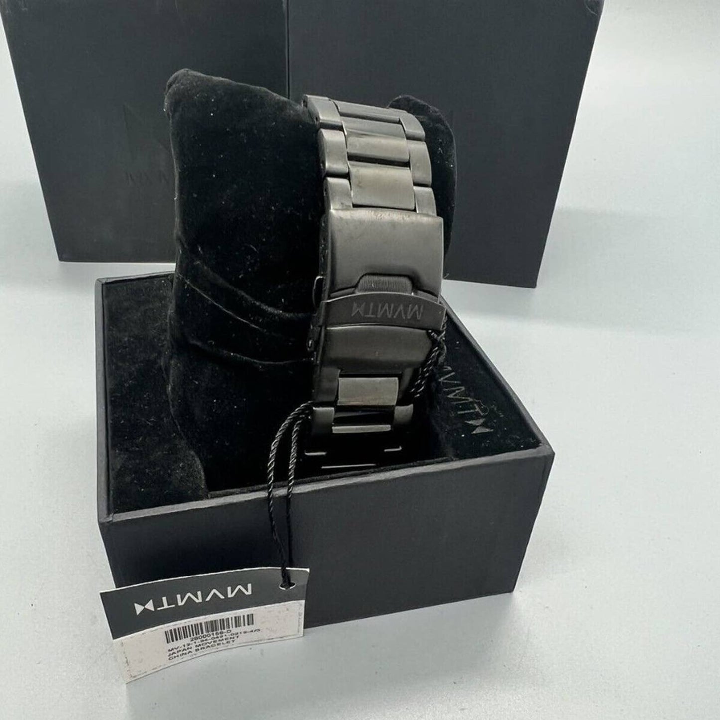 MVMT Phantom Watch With 47mm Black Chronograph Face & Black Bracelet